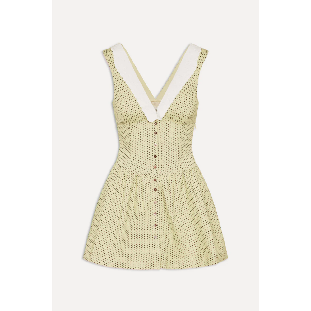 Frankies Bikinis Frankie’s Bikinis Marley Cotton Mini Dress in Yellow - Picture 5 of 7